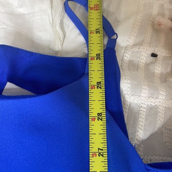 NWT Naked Zibra Blue Off the Shoulder Ruffle Dress - Picture 13 of 14